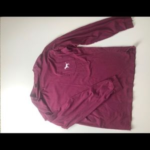 maroon victoria secret pink t shirt